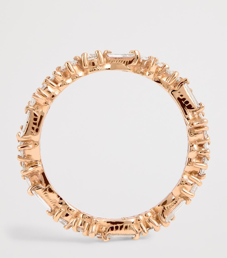 Suzanne Kalan rose gold diamond eternity ring, imported from the UK