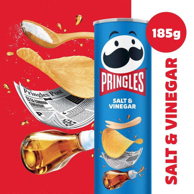 Pringles Salt & Vinegar Sharing Crisps   185g GOODS M&S   