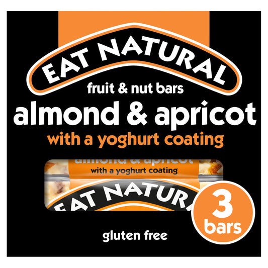 Eat Natural Fruit & Nut Bars Almond & Apricot with Yoghurt Coating 3x50g cereal bars Sainsburys   