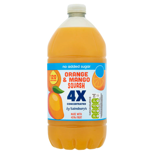 Sainsbury's Quadruple Strength Orange & Mango Squash 1.5L GOODS Sainsburys   