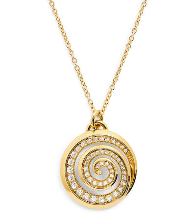 Harrods Emily P. Wheeler Yellow Gold and Diamond Spiral Necklace- Buy online at McGrocer