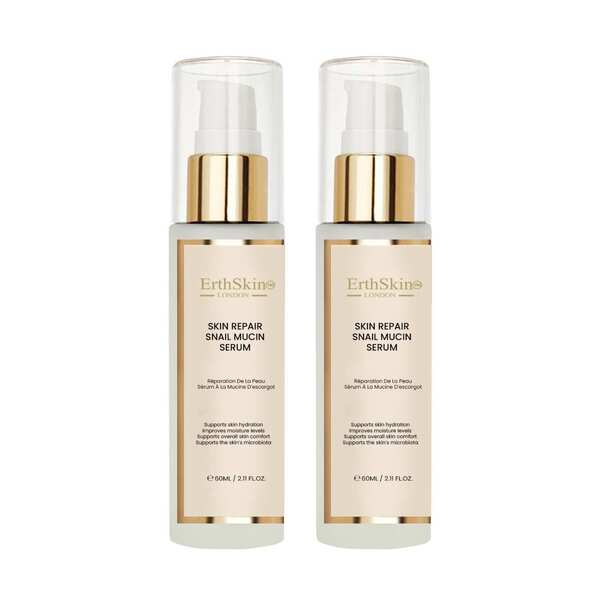 Erth Skin London Snail Mucin Serum 2x 60ml (British brand)