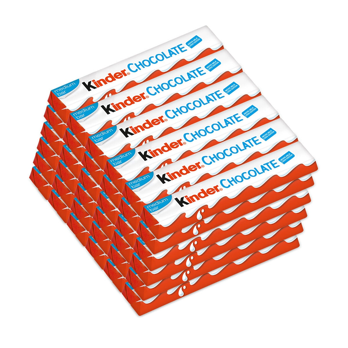 Kinder chokoladesnackbar 36 x 21 g, britisk version