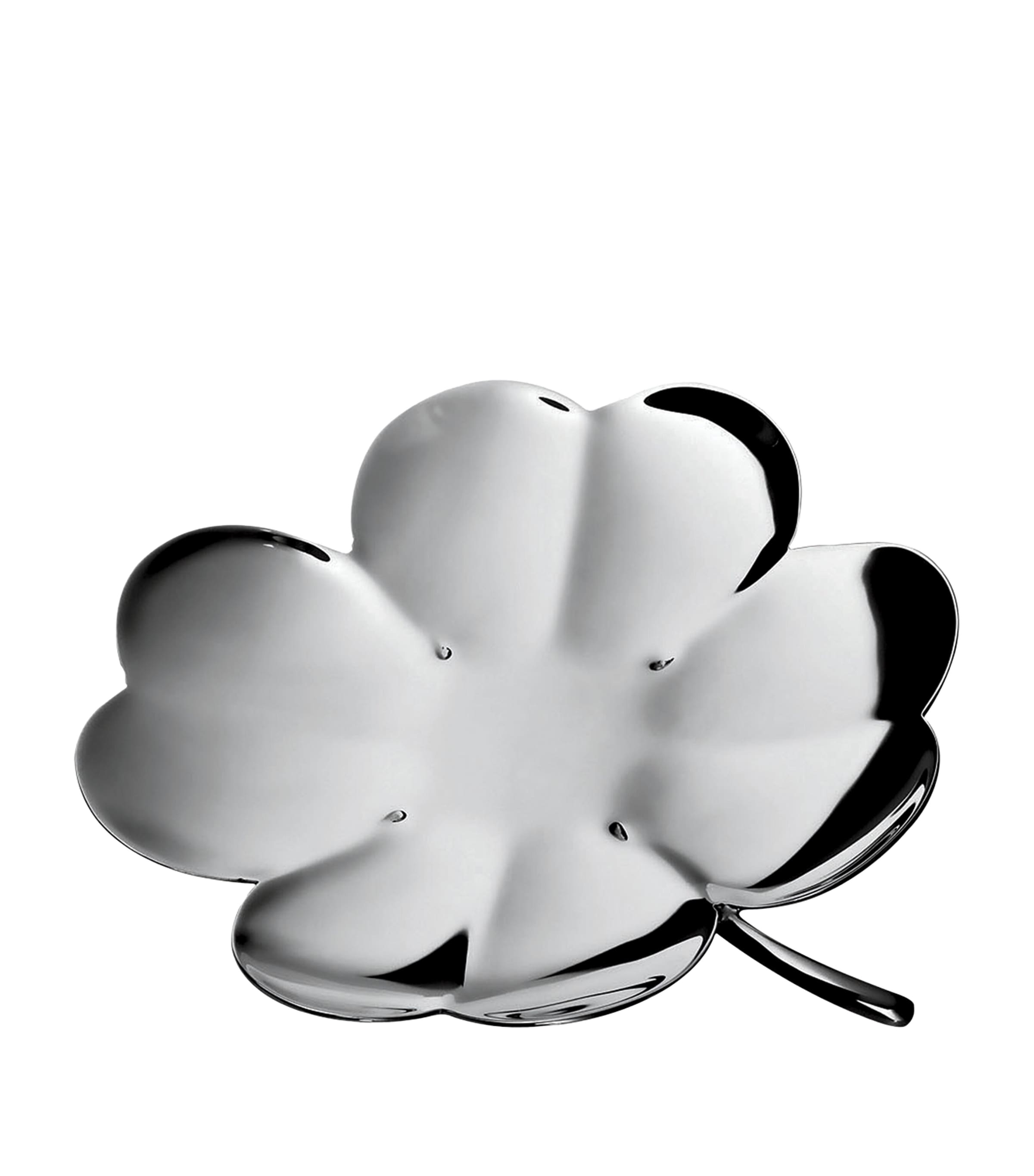 Christofle silver-plated four-leaf clover dish 11cm - British product