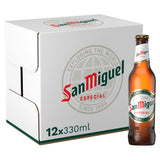 San Miguel Premium Lager Beer Bottles 12x330ml All beer Sainsburys   