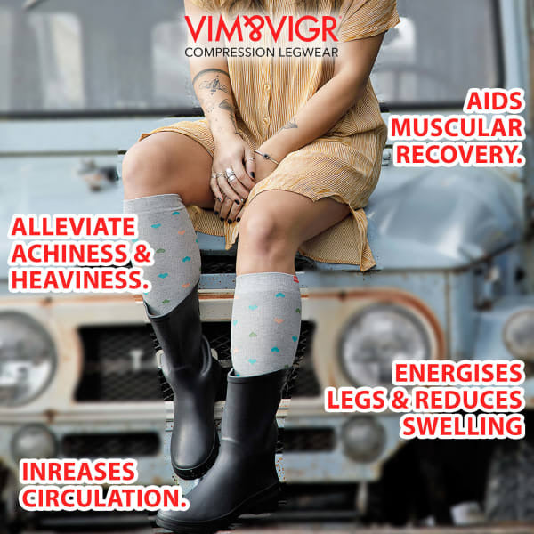 VIM&VIGR 15-20 mmHg graduated compression socks wide unisex, UK version