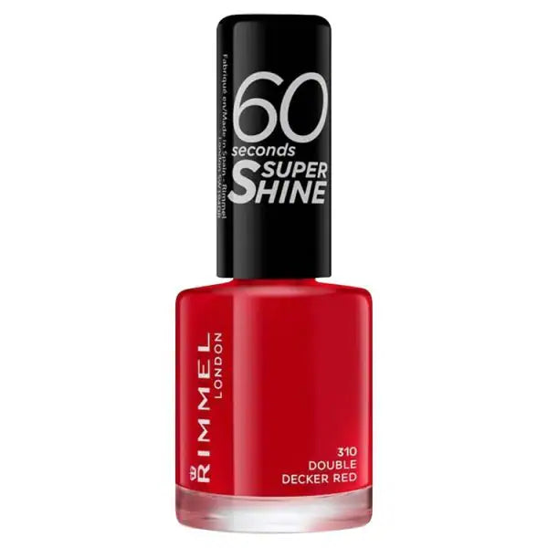 Vernis à ongles Rimmel Double Decker Rouge 8 ml, importé du Royaume-Uni