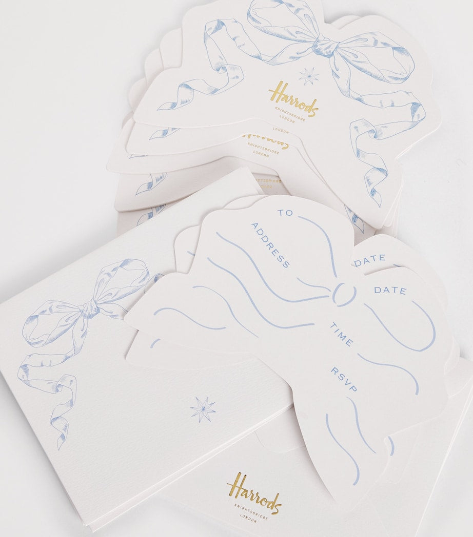 Harrods Bow Party Invitations pack of 8, UK version