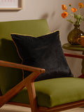 Furn Black/Gold Meridian Velvet 45 x 45cm Cushion Cover