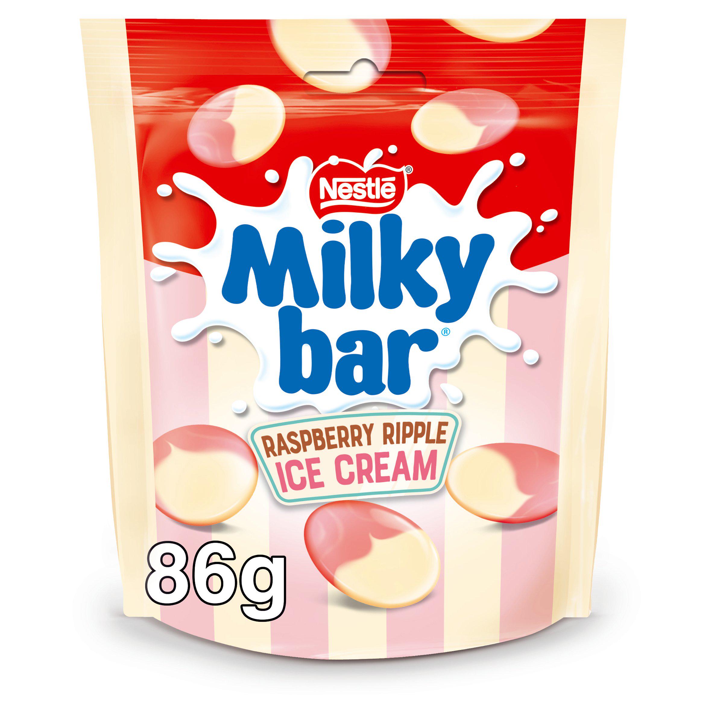 Milkybar Giant Buttons Raspberry Ripple Sharing Bag 86g GOODS Sainsburys   