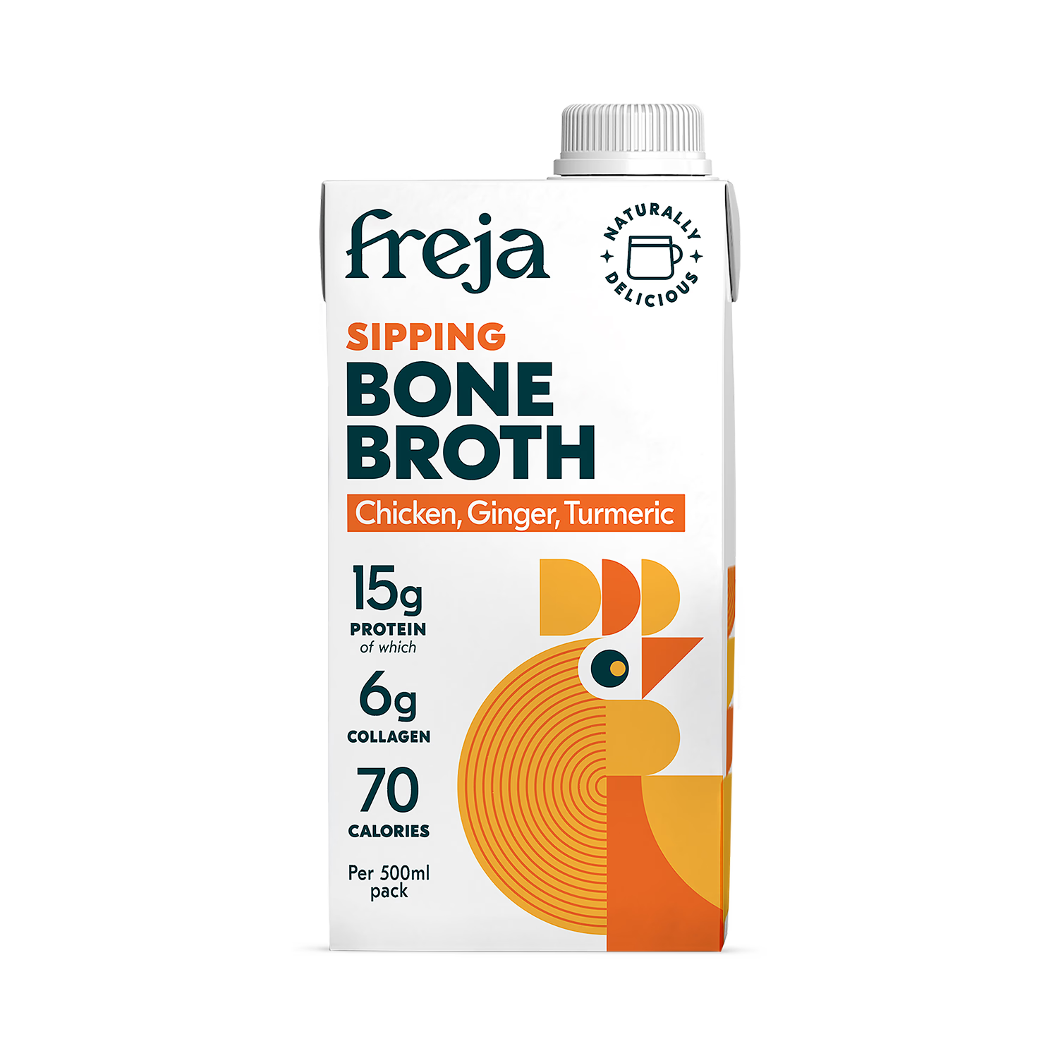 Freja bone broth Chicken Ginger Turmeric 500ml (British brand)