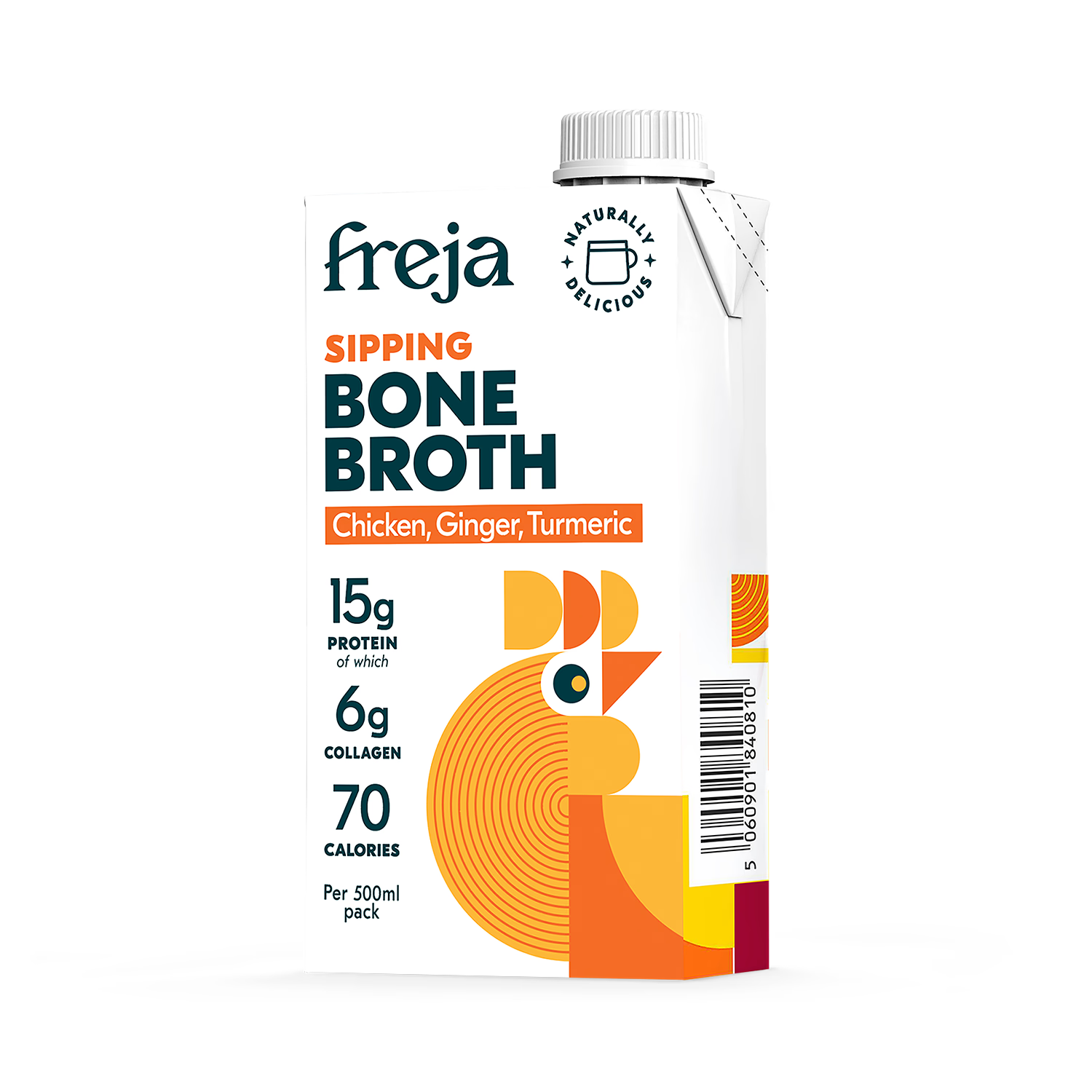 Freja bone broth Chicken Ginger Turmeric 500ml (British brand)