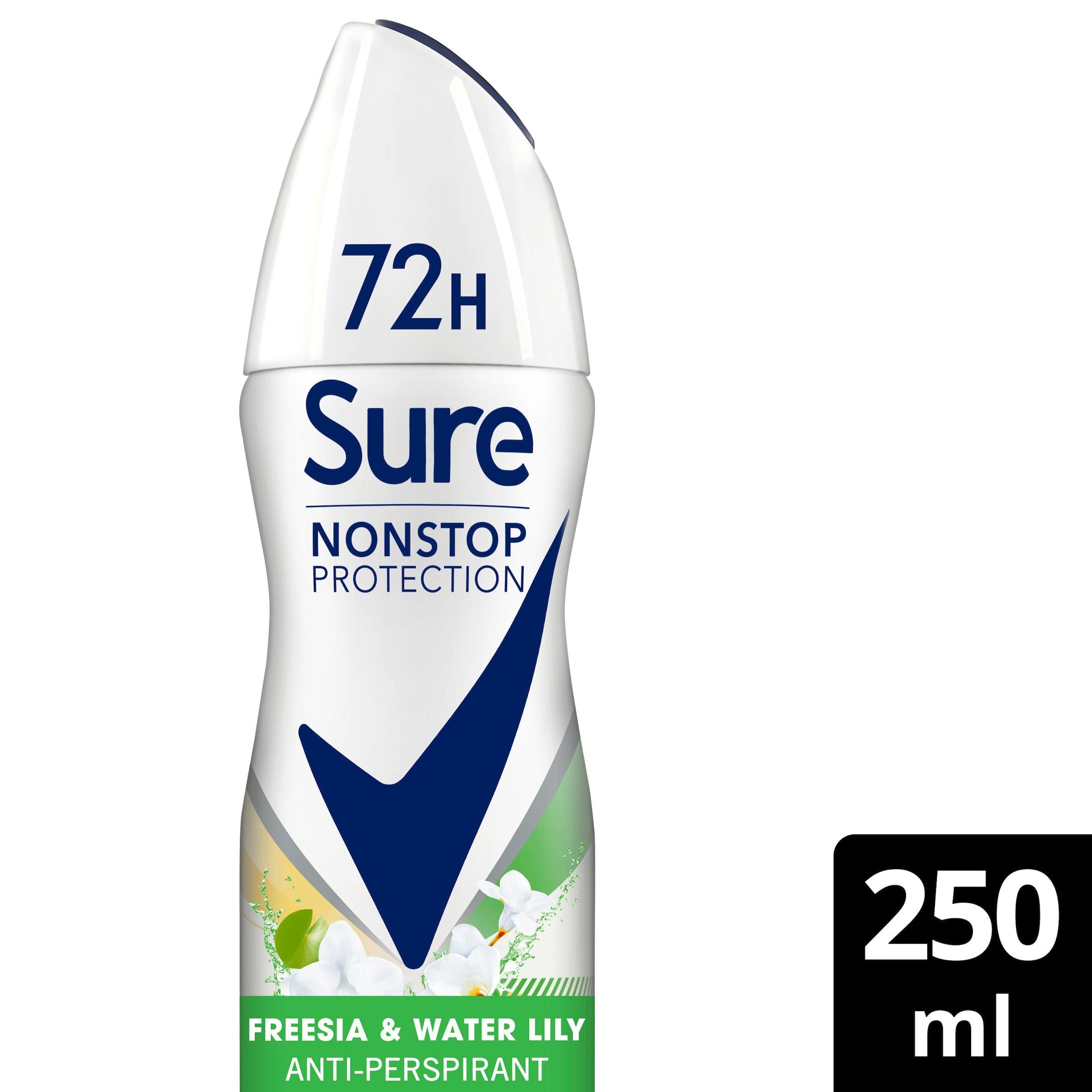 Sure Women Antiperspirant Aerosol Nonstop Freesia & Water Lily Deodorant 250ml GOODS Sainsburys   