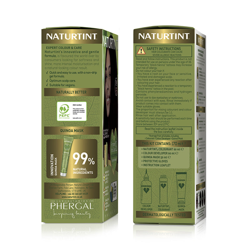 Naturtint Permanent Hair Colour 6GA Deep Almond Brown, imported from the UK