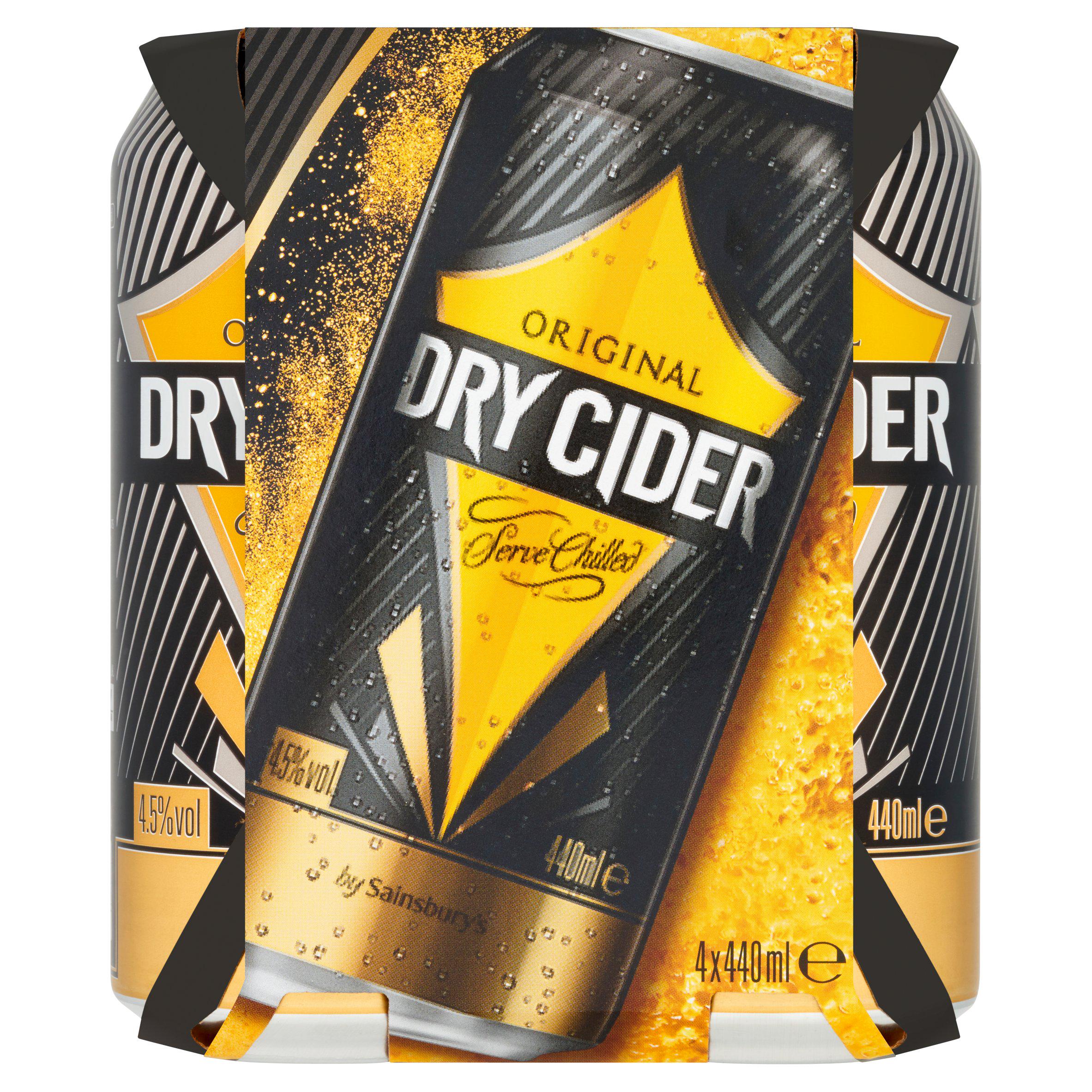 Sainsbury's Original Dry Cider 4x440ml Cider Sainsburys   