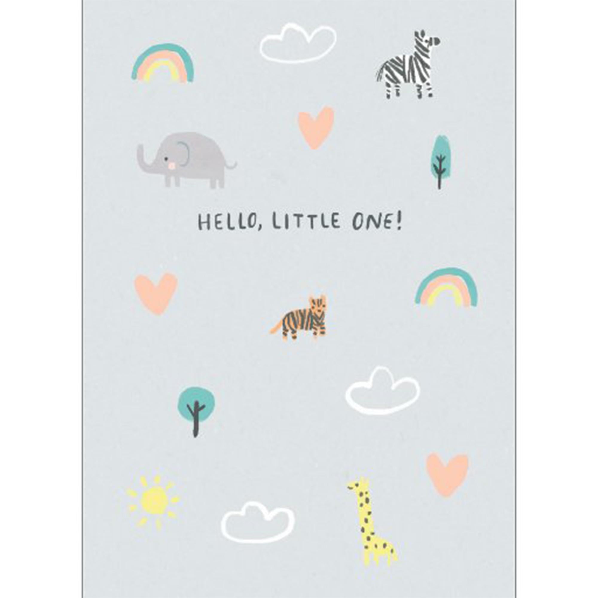 Sainsbury's New Baby Card Congratulations Rainbow Animals Greeting Card GOODS Sainsburys   