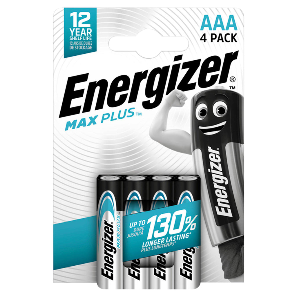 Energizer Max Plus AAA Alkaline Batteries x4