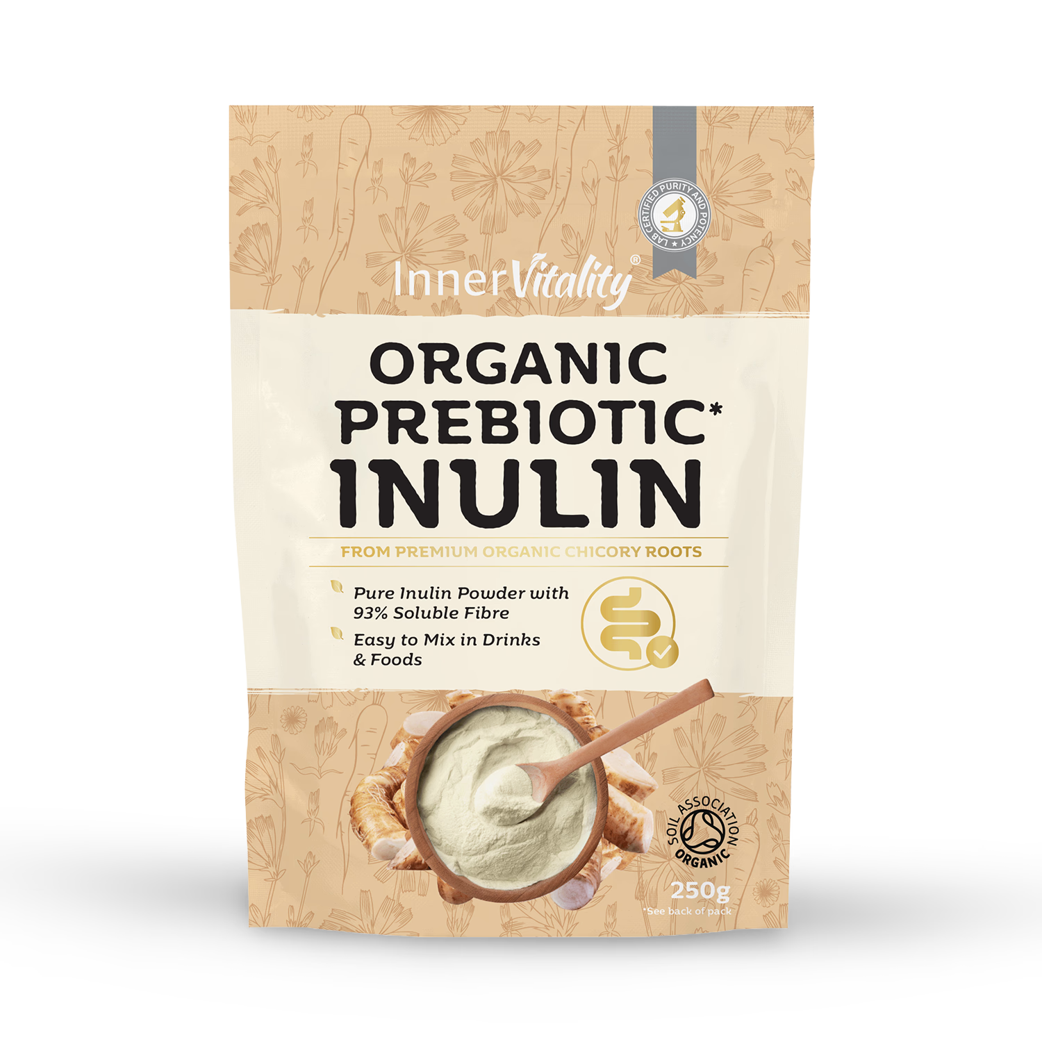 Inner Vitality organic inulin powder 250g, UK version