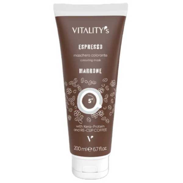 Vitalitys ESPRESSO brown hair colour conditioner 200ml, imported from the UK
