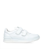 Papouelli leather kids sneakers white colour, imported from the UK