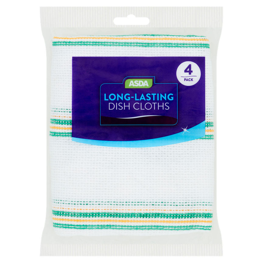 ASDA Soft & Long Lasting Dish Cloths Accessories & Cleaning ASDA   