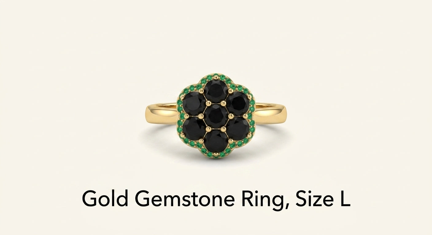 Cartier Panthère ring with tsavorite garnet and onyx, imported from the UK
