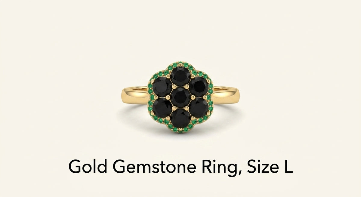 Cartier Panthère ring with tsavorite garnet and onyx, imported from the UK