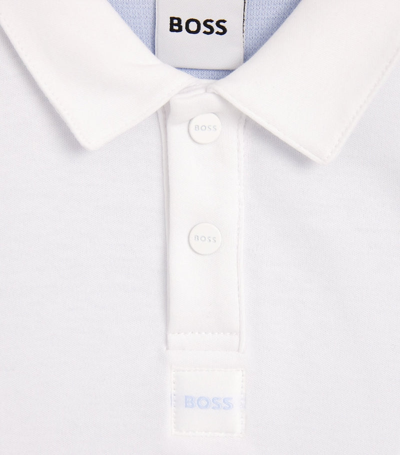BOSS cotton contrast-bib playsuit for infants 1-18 months - British product