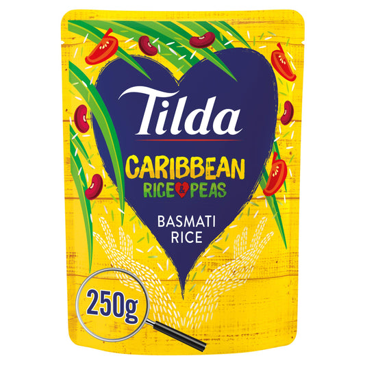 Tilda Microwave Caribbean Basmati Rice and Peas 250g Microwave rice Sainsburys   