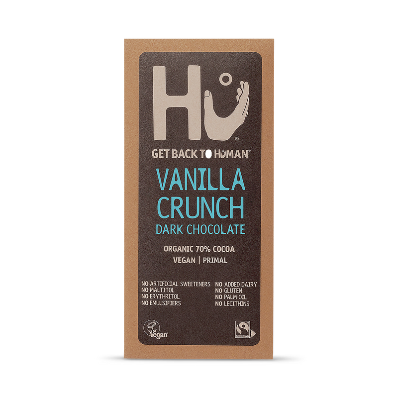Hu Vanilla Crunch dark chocolate bar 60g, UK version
