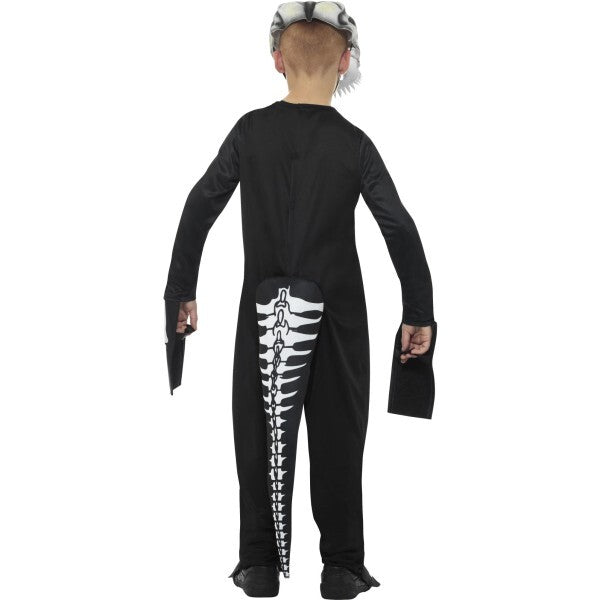 Smiffys Deluxe T-Rex Skeleton Costume with mask and tail - British product