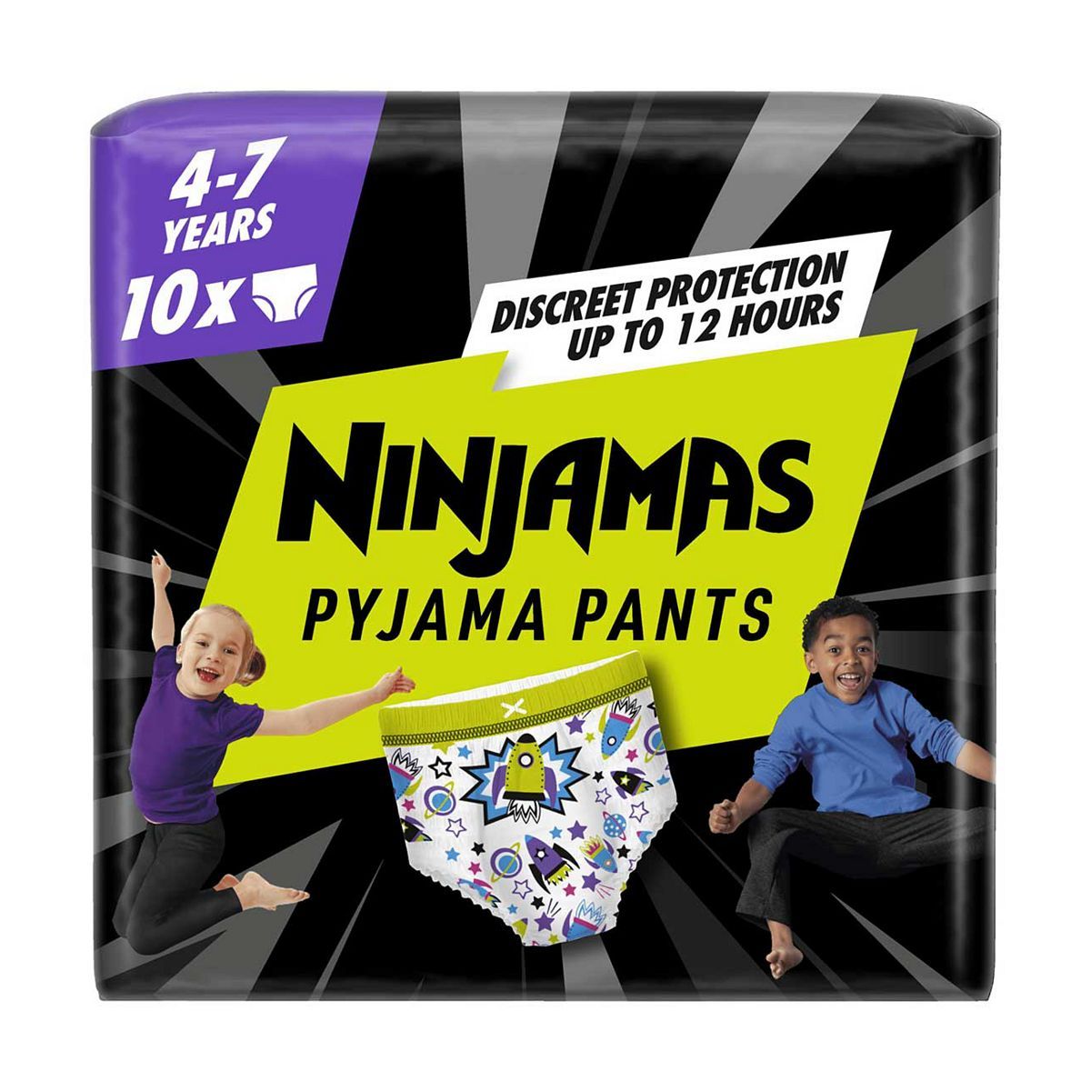 Pampers Ninjamas Bedwetting Pyjama Pants Boys x10, 4-7 Years GOODS Boots   