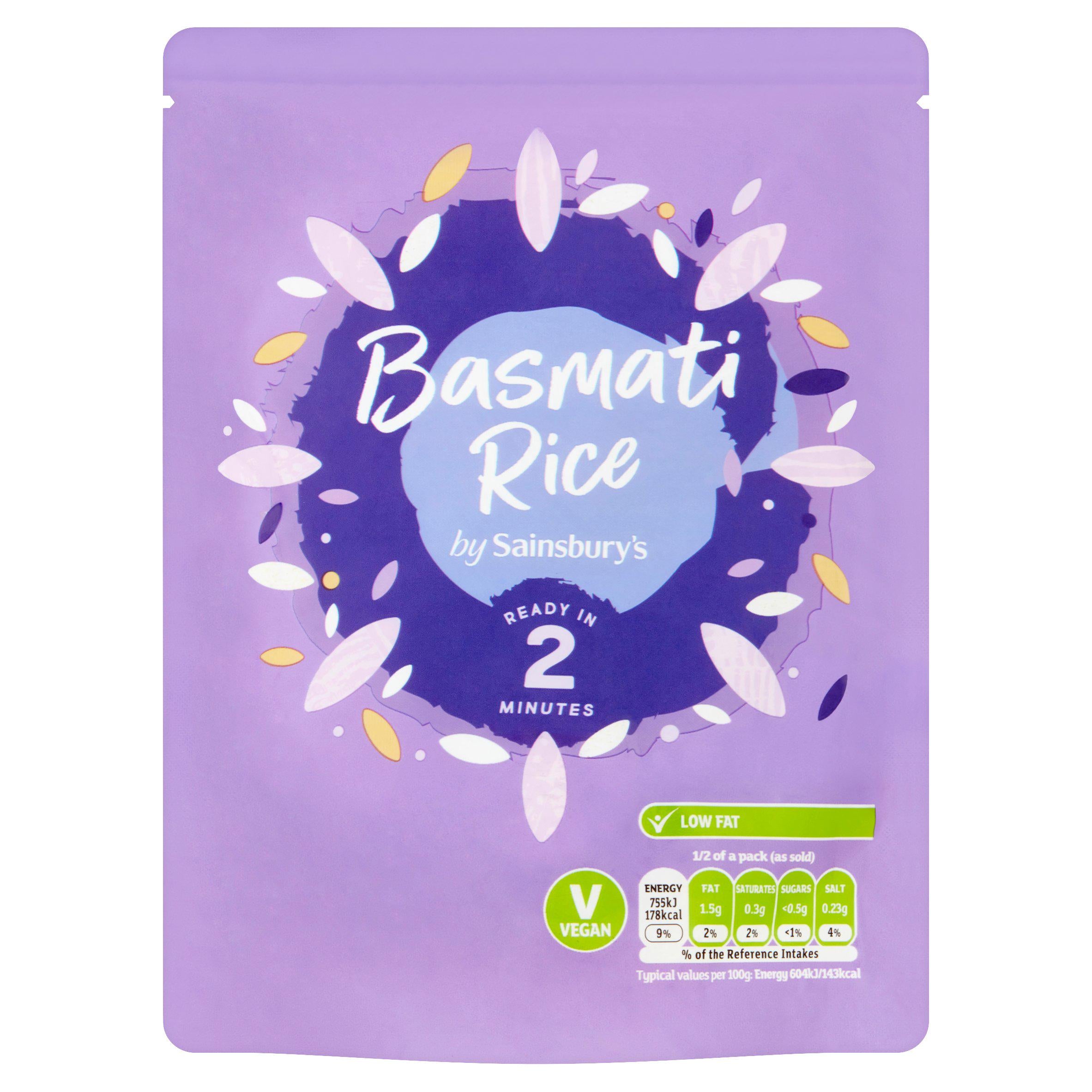 Sainsbury's Microwave Rice Basmati 250g Microwave rice Sainsburys   