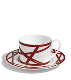 Missoni Home bone china teacup set Nastri Bordeaux, imported from the UK