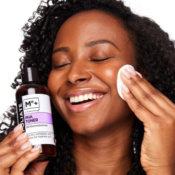 Me+ PHA Exfoliating Toner 200ml bottle, imported from the UK