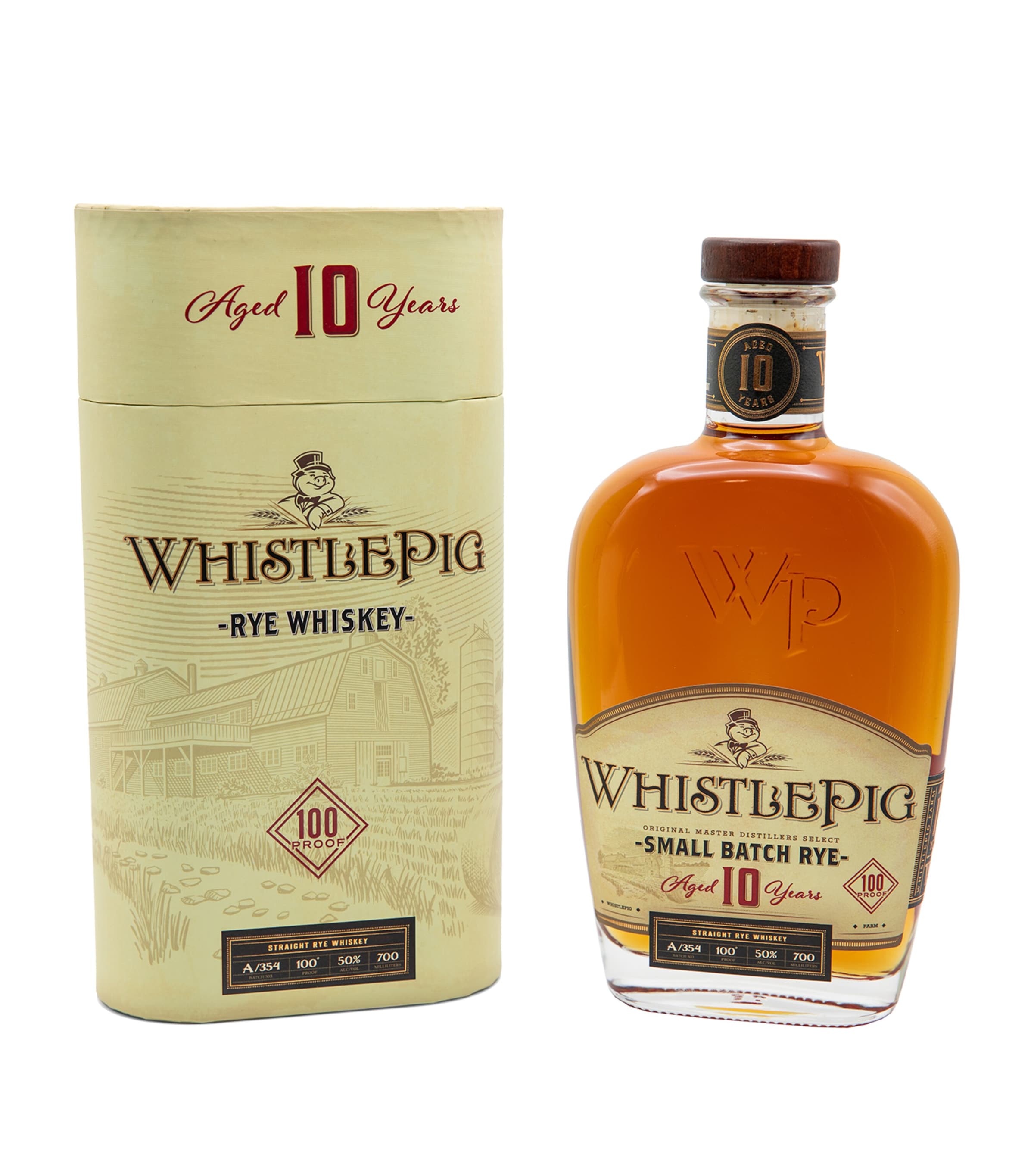 WhistlePig 10-year-old rye whiskey 70cl (British brand)