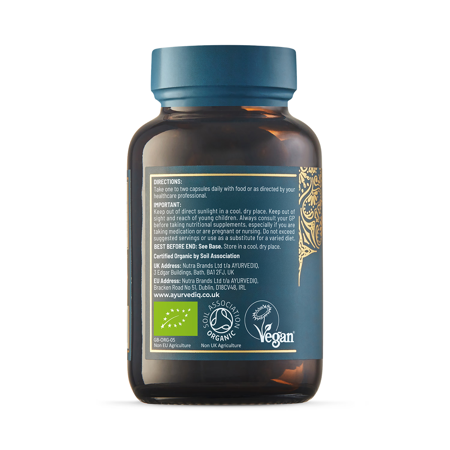 Ayurvediq organic moringa capsules 60 count (British brand)