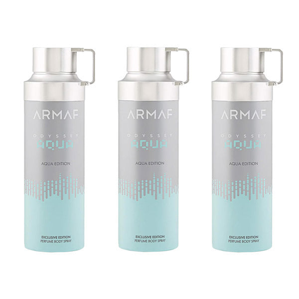 ARMAF Odyssey Aqua perfumed spray 200ml pack of 3 - British product