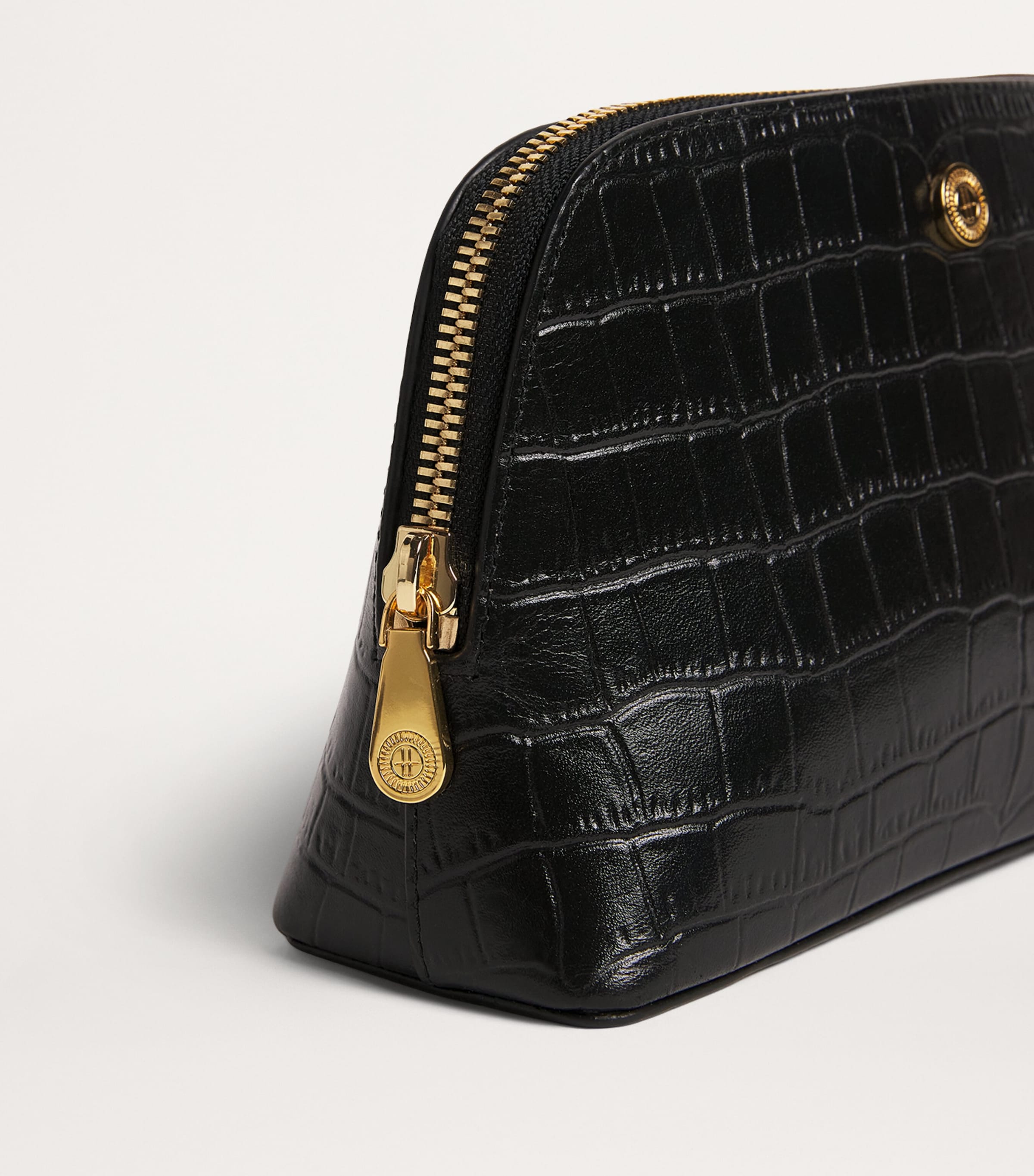 Harrods small croc-embossed leather cosmetics bag, UK version