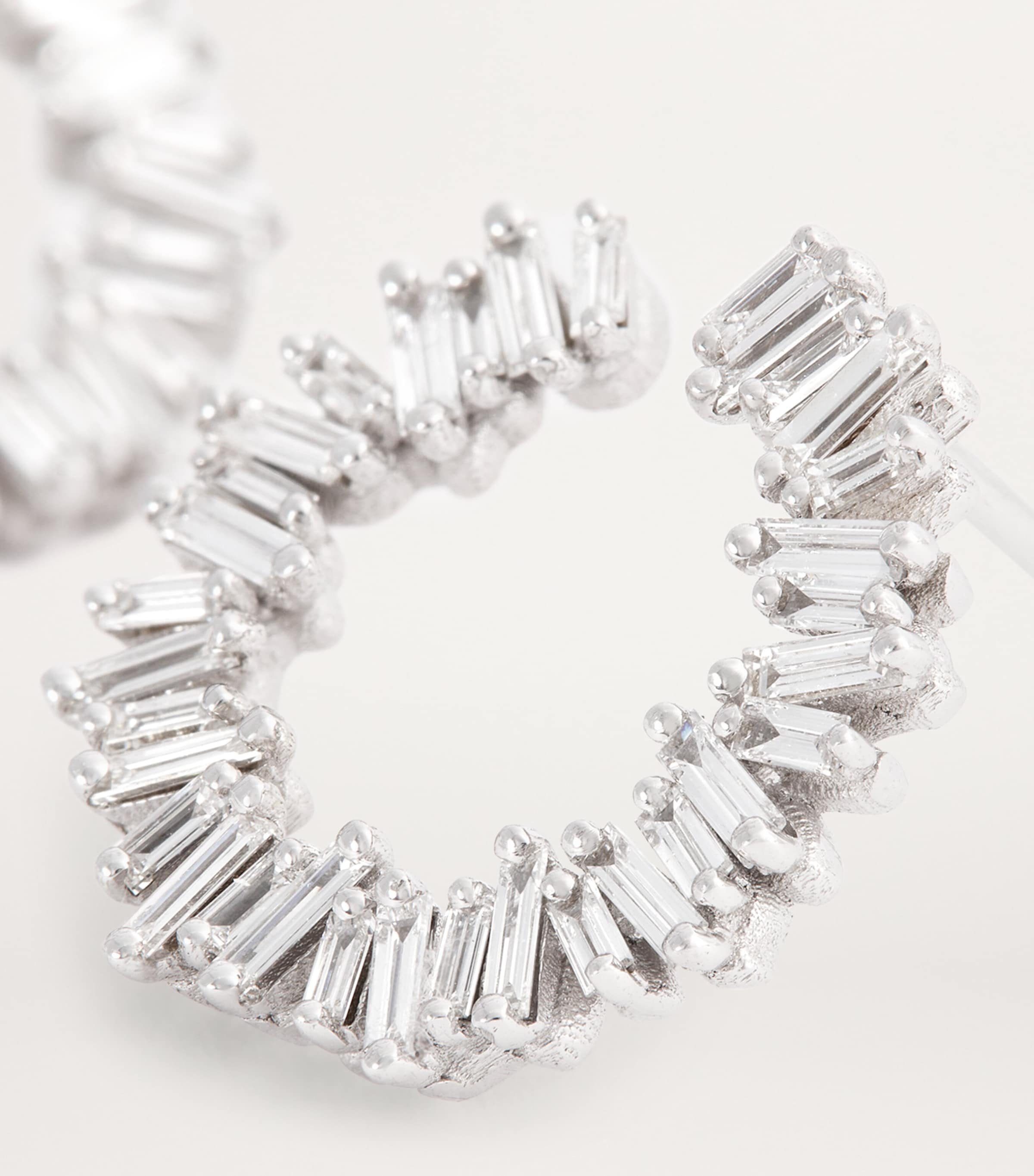 Suzanne Kalan white gold diamond mini hoops - British product