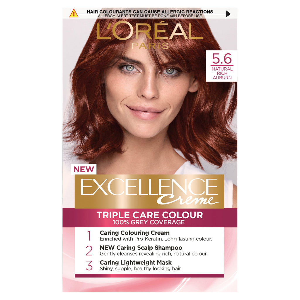 L'Oreal Paris Excellence Permanent Hair Dye Rich Auburn Red 5.6