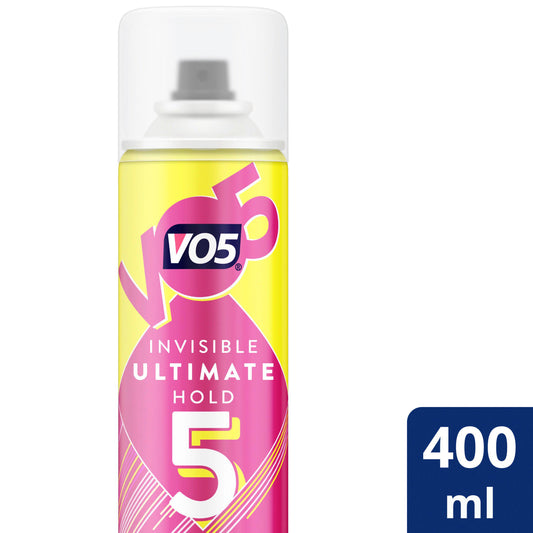 Vo5 Invisible Ultimate Hold Hairspray for Controllable Hair 400 ml styling & hairspray Sainsburys   
