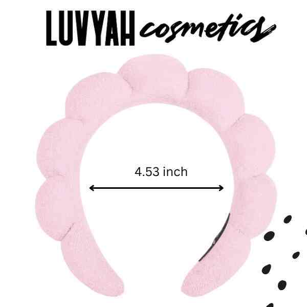 Luvyah Cosmetics bubble spa headband in pink (British brand)