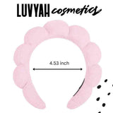 Luvyah Cosmetics bubble spa headband in pink (British brand)