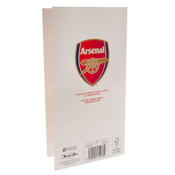 Arsenal FC Retro Birthday Card (22cm x 12cm) GOODS Superdrug   