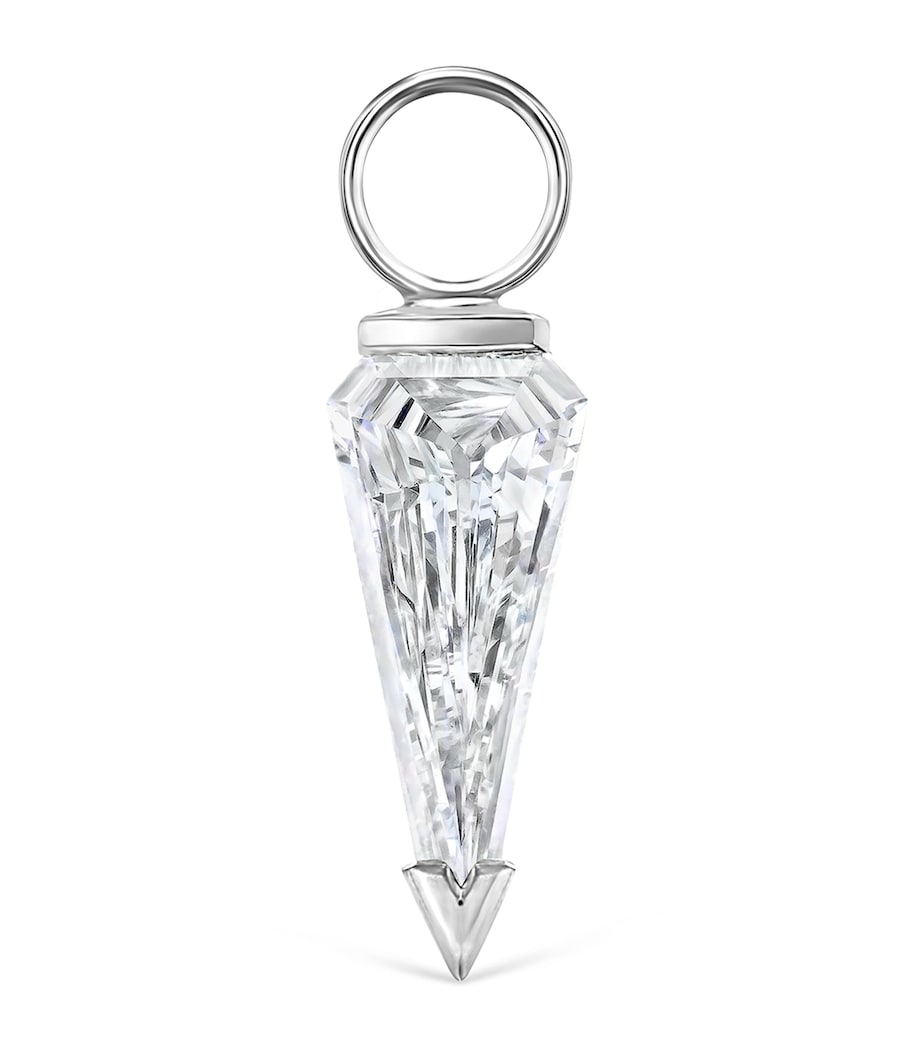 Maria Tash white gold silhouette diamond charm 8mm, imported from the UK