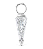 Maria Tash white gold silhouette diamond charm 8mm, imported from the UK