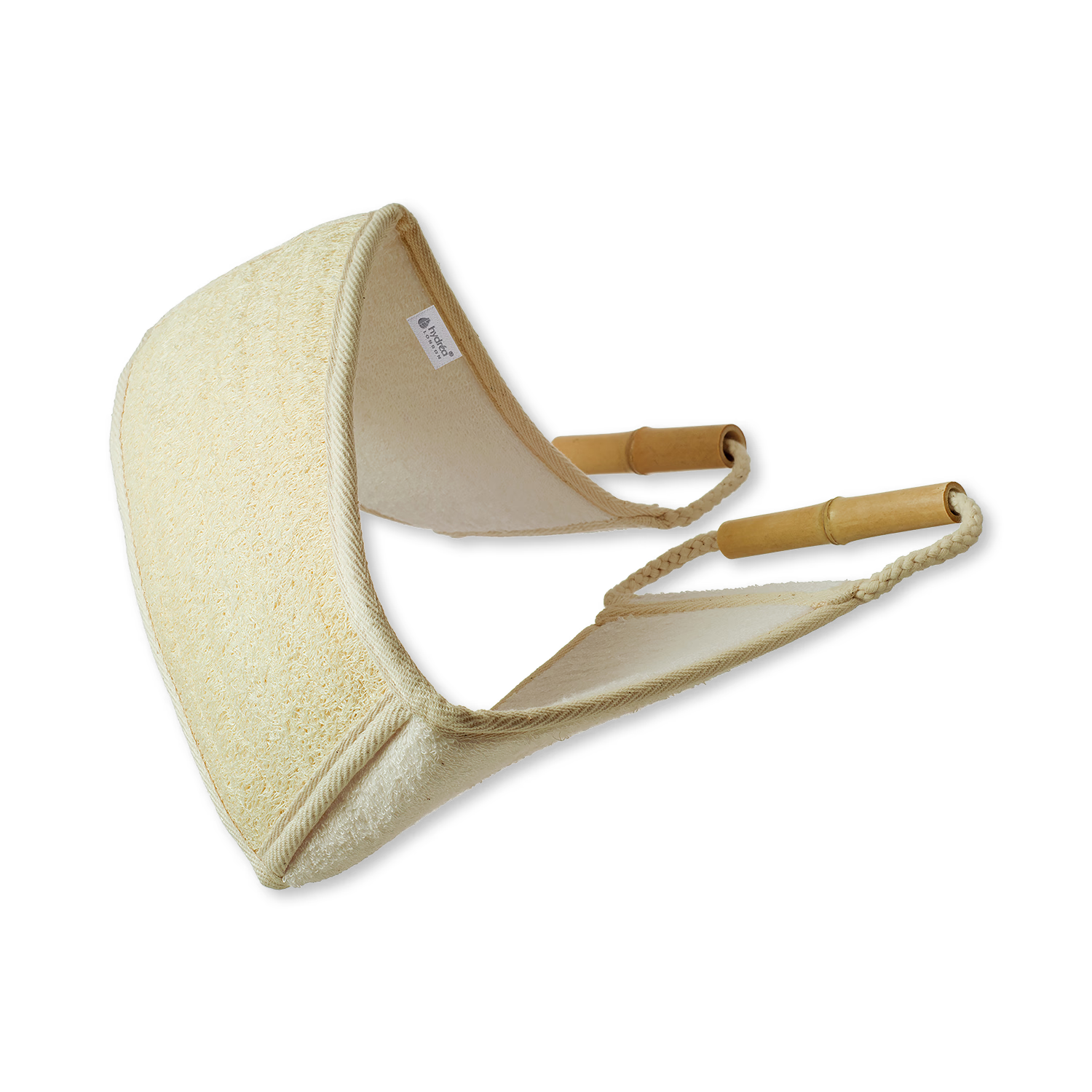 Hydréa London bamboo loofah exfoliating back strap, UK version