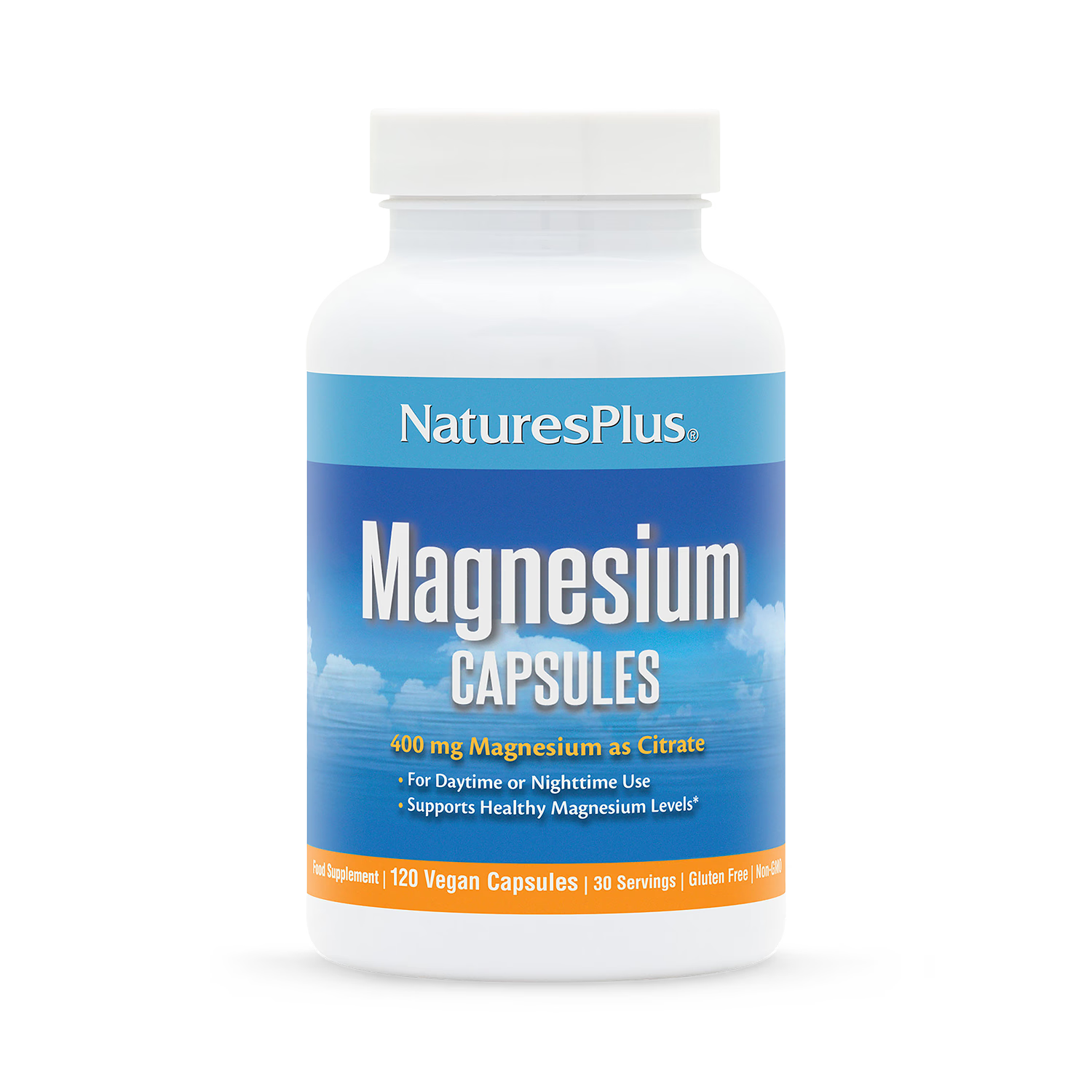 NaturesPlus Magnesium 400 MG 120 Vegan Capsules