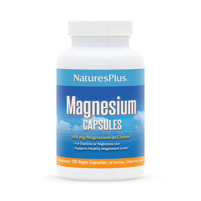 NaturesPlus Magnesium 400 MG 120 Vegan Capsules